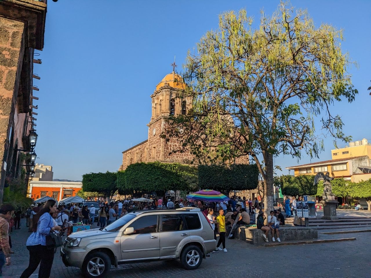 Harvested agave piñas stacked at a tequila distillery in Tequila, Jalisco