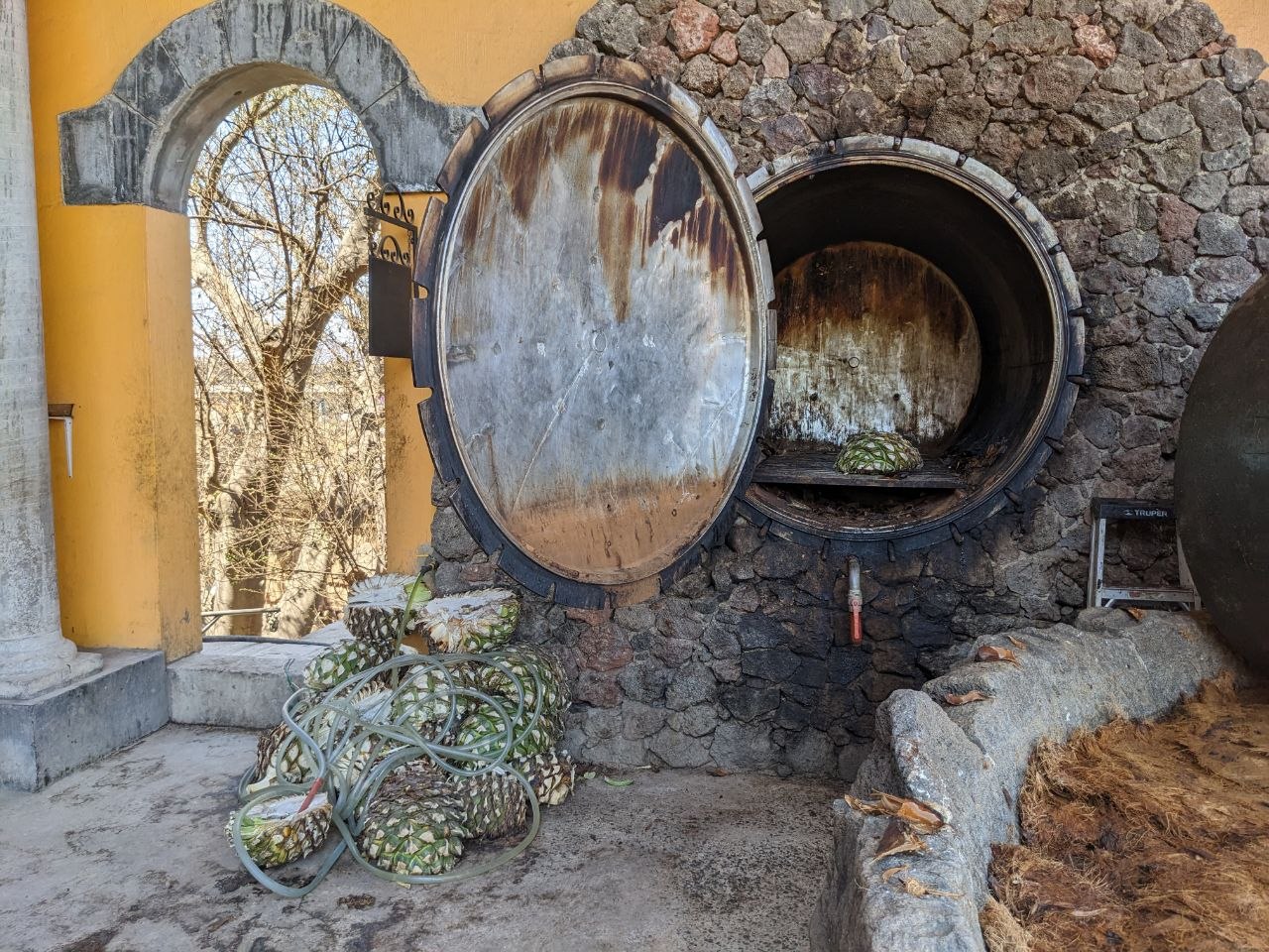 Parish of Santiago Apóstol baroque church on the main plaza in Tequila, Jalisco